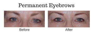Before and after permanent eyebrows