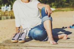 Laser Vein Removal Patient