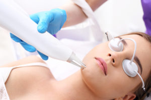 facial treatment patient