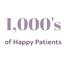 1000s happy patients badge